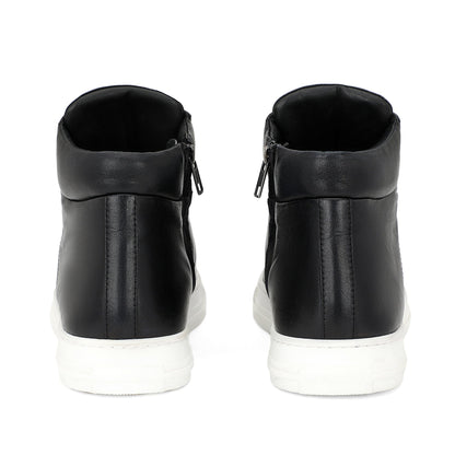 Saint Angelo Black Handcrafted Leather Sneakers