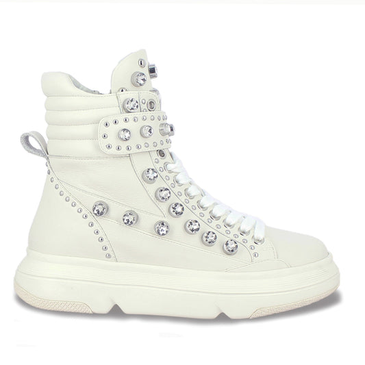Saint Beyonce Embellished Ivory Leather Shoes