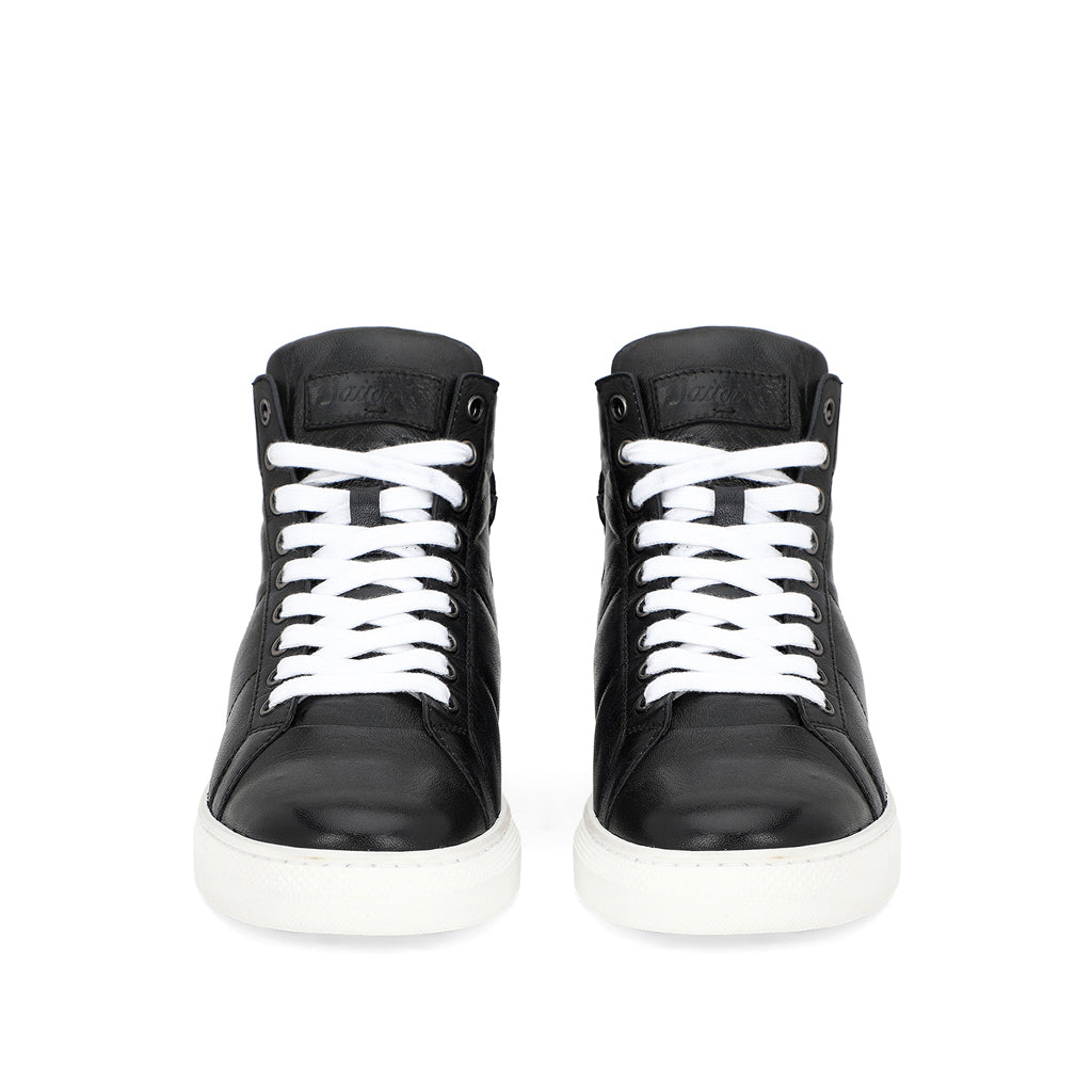 Saint Artemas Black Handcrafted Leather Sneakers